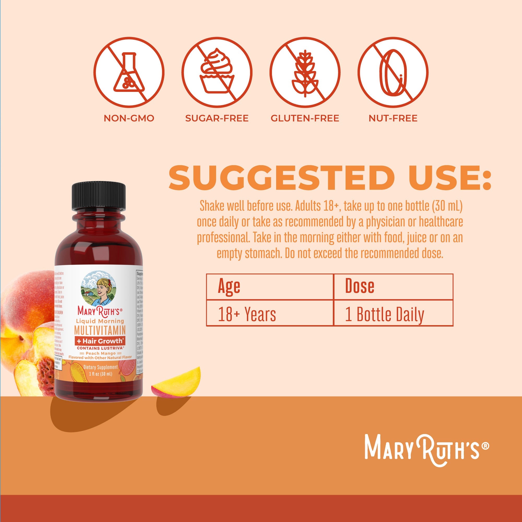 Liquid Morning Multivitamin + Hair Growth Travel Pack