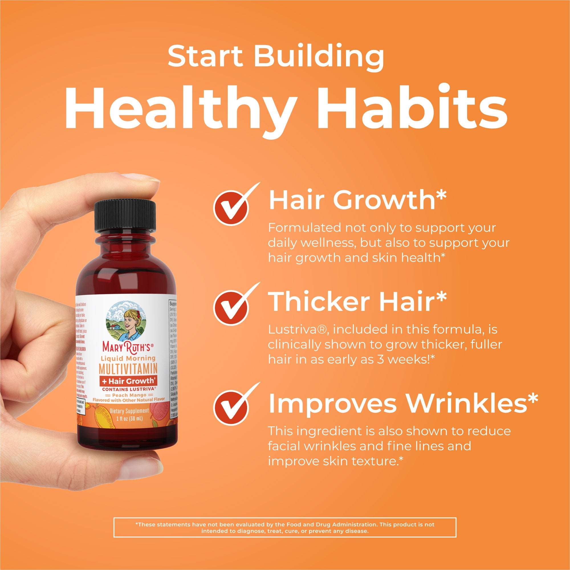 Liquid Morning Multivitamin + Hair Growth Travel Pack