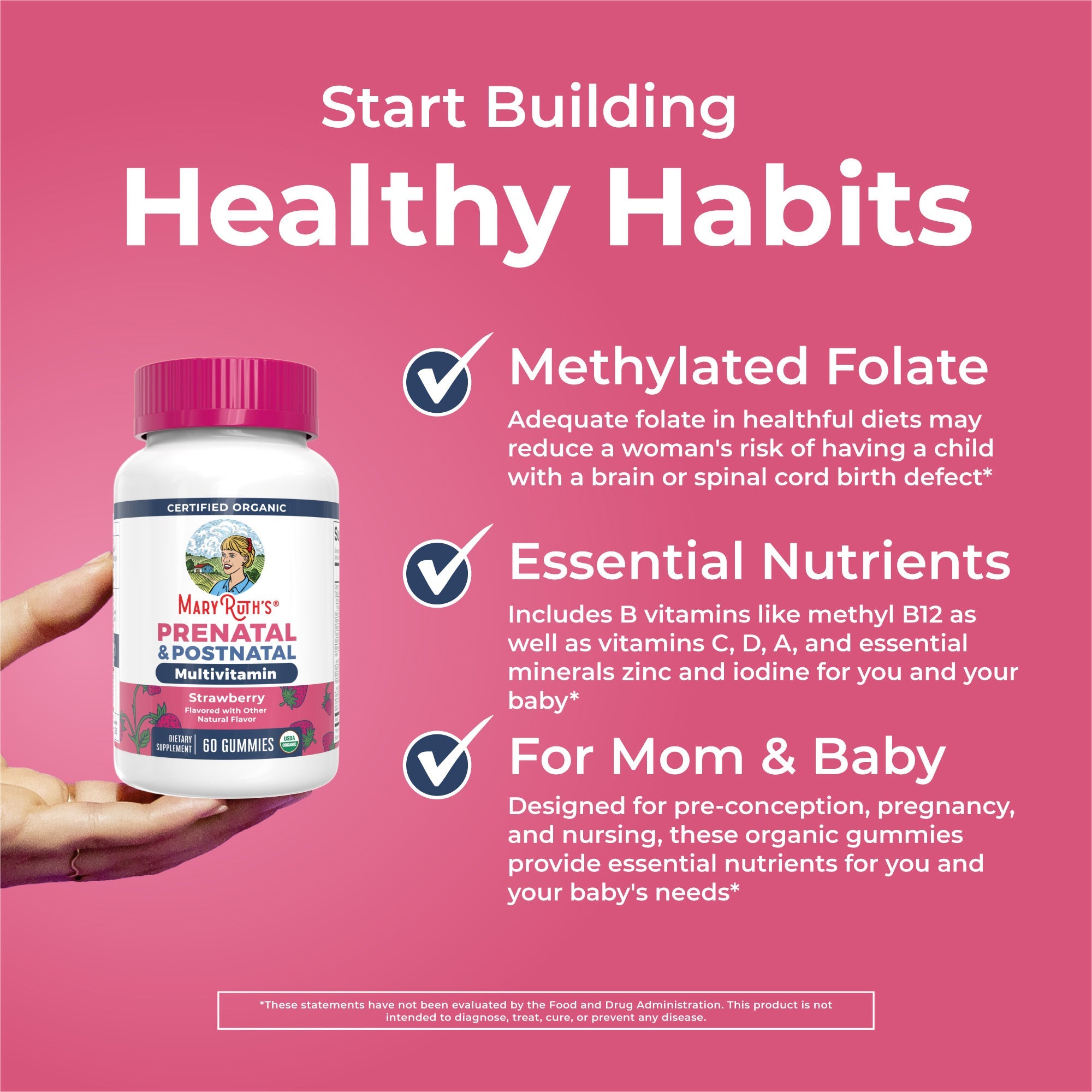 Organic Prenatal & Postnatal Multivitamin Gummies
