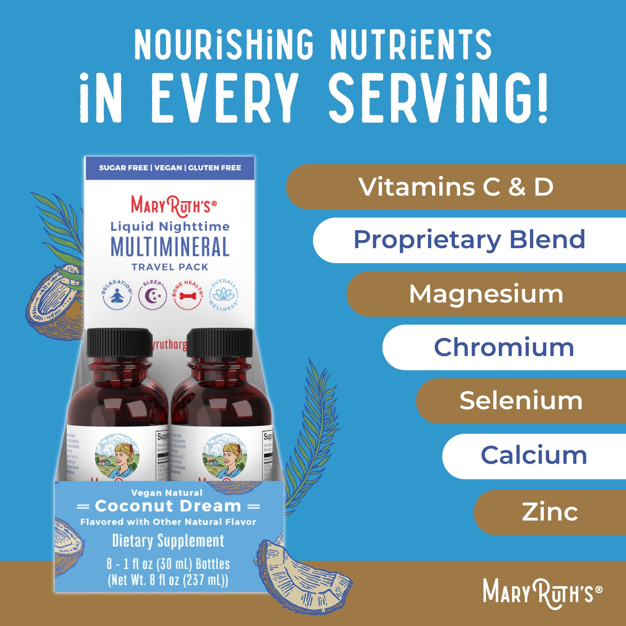 Liquid Nighttime Multimineral Travel Pack