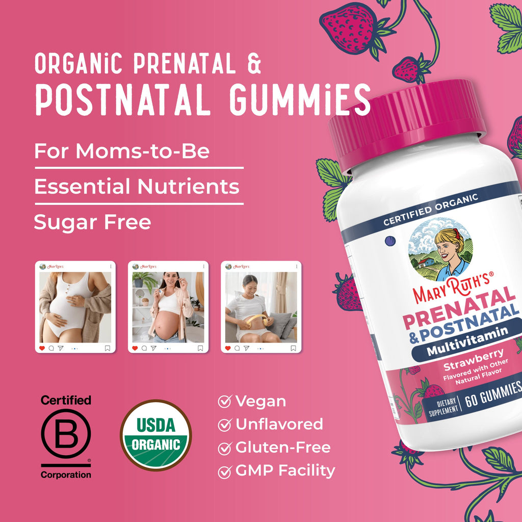 Organic Prenatal & Postnatal Multivitamin Gummies