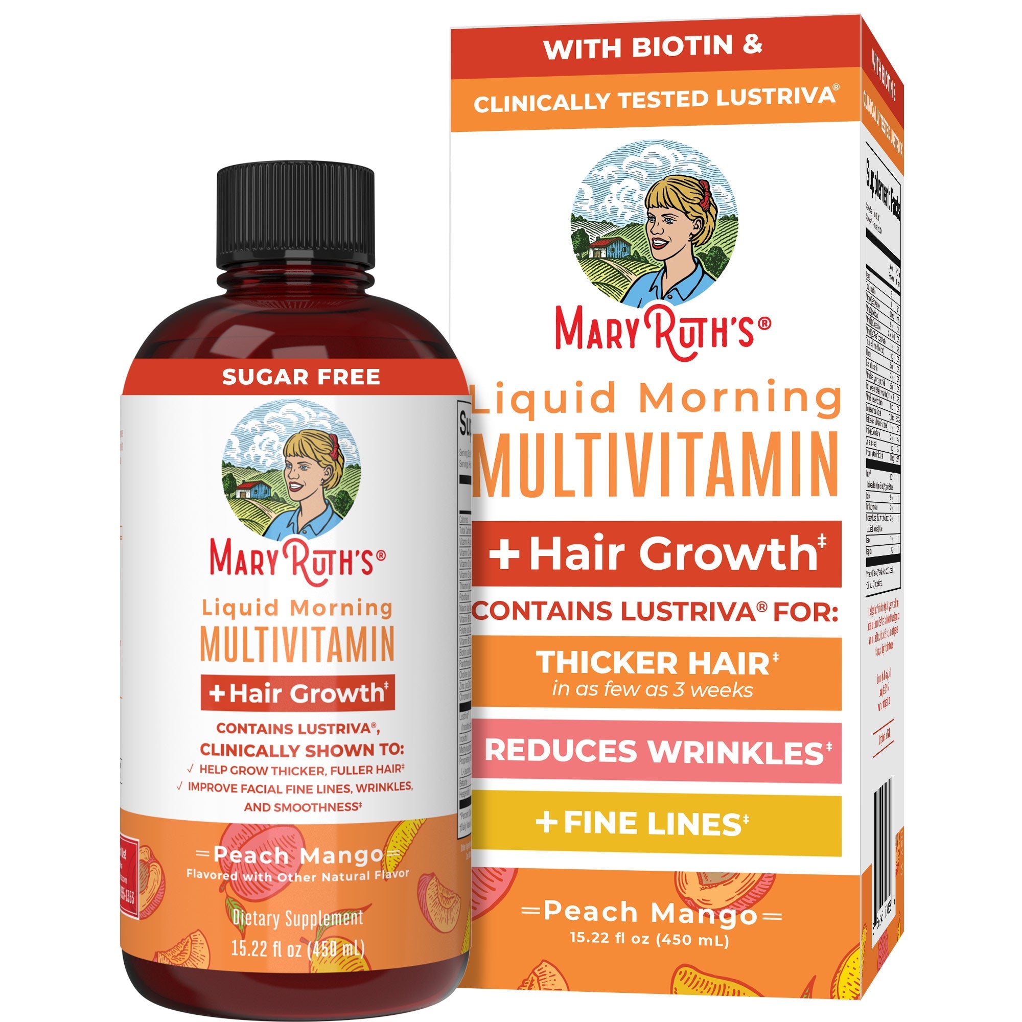 Liquid Morning Multivitamin + Hair Growth 15.22 oz