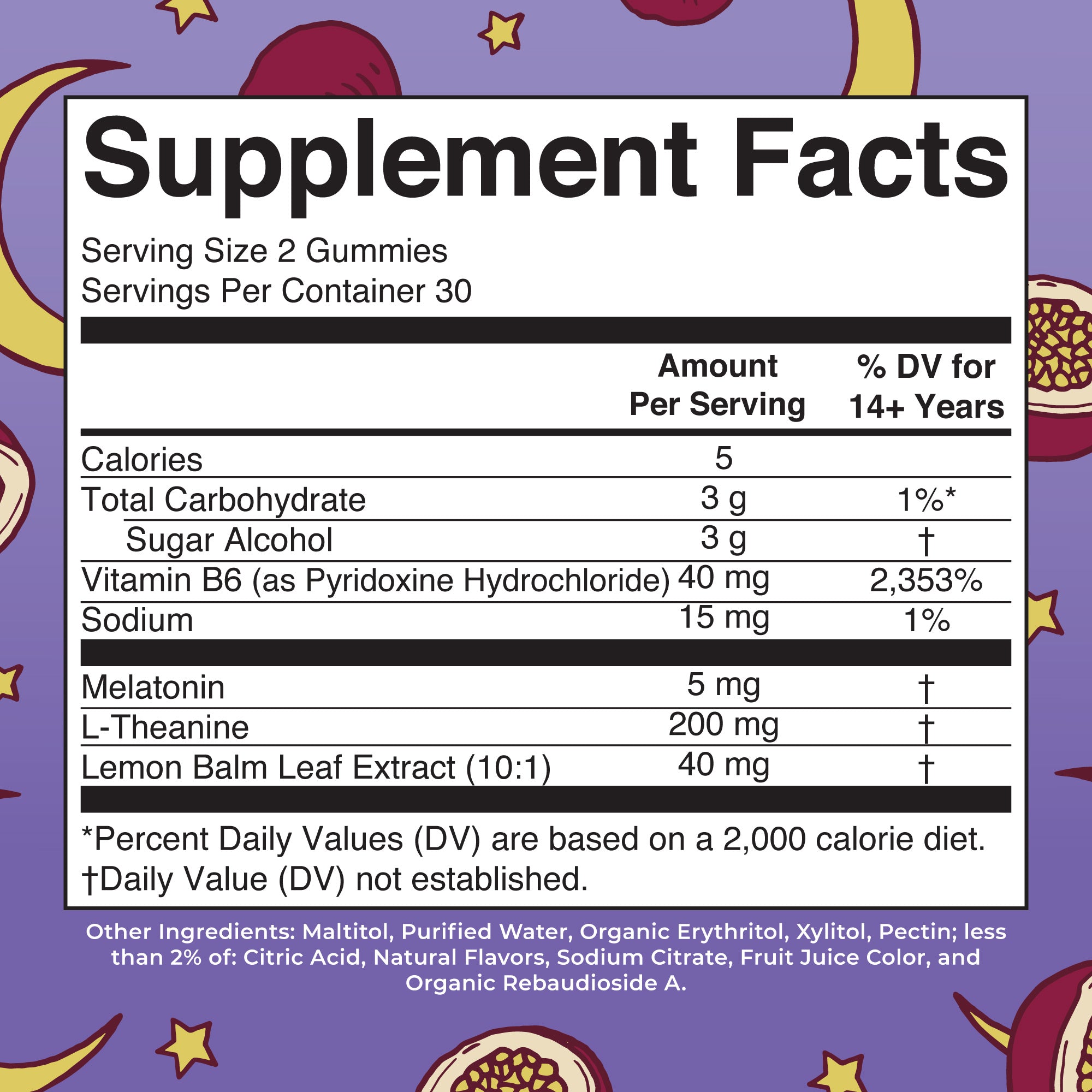 Melatonin Sleep Gummies (Passion Fruit Jasmine Tea)