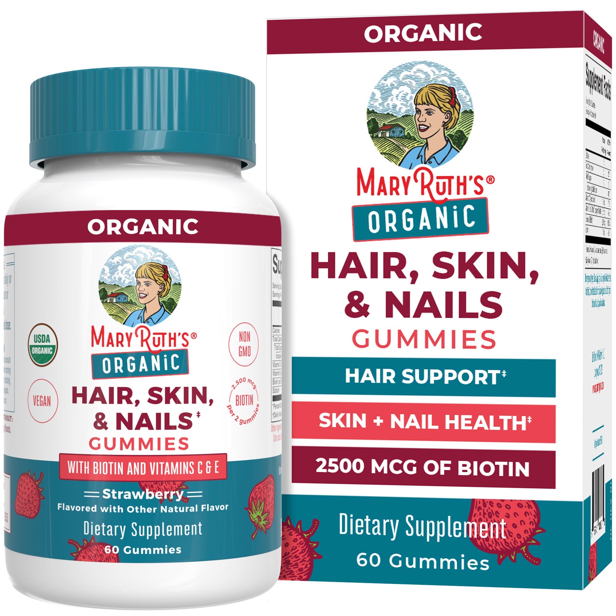 Organic Hair, Skin, & Nails Gummies