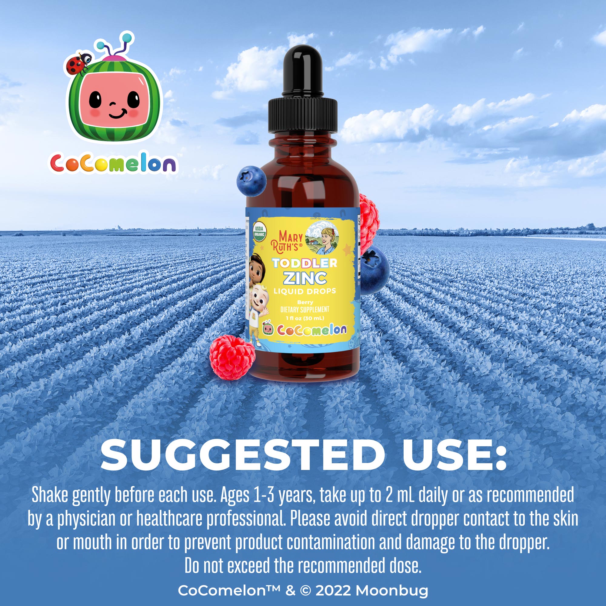 CoComelon Organic Toddler Zinc Liquid Drops